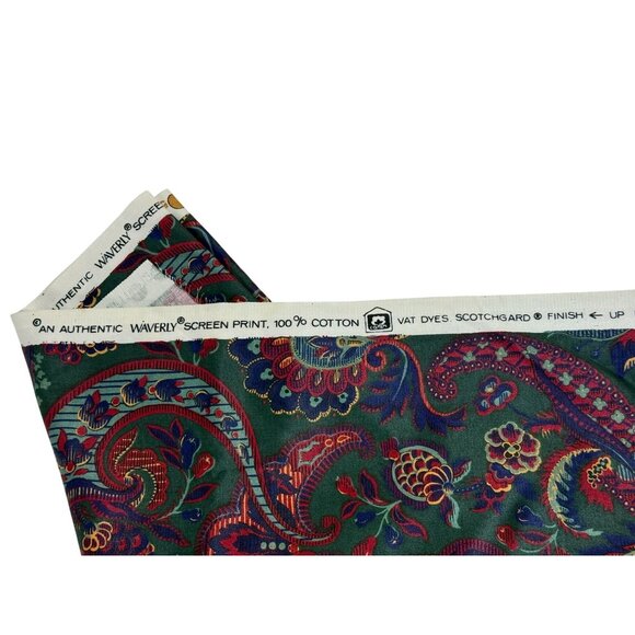 Waverly‎ Firestone Classics Henry Ford Museum Paisley Chintz Fabric 4 7/8 yds - Picture 9 of 15